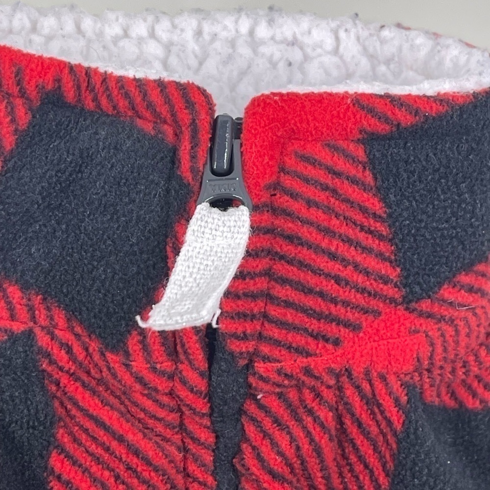CARTER’S Fleece Buffalo Plaid 3m Soft Kids Vest - Picture 5 of 5